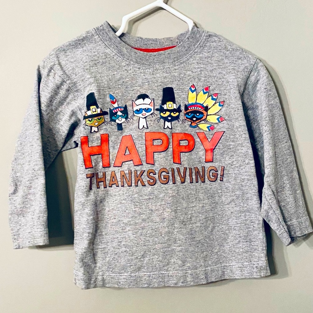 Happy Thanksgiving cats long sleeve tee
